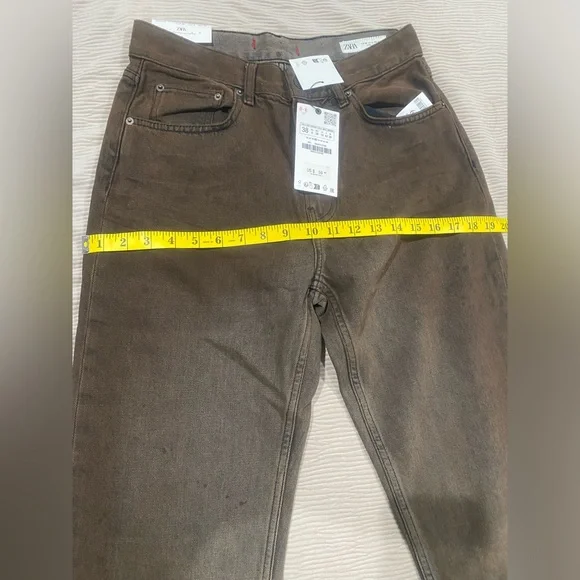 Zara Dark Brown Jeans/Size 6 - Picture 5 of 6